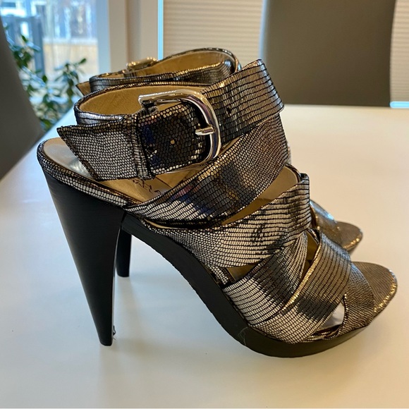 Michael Kors strapy pewter heels! - Picture 4 of 6
